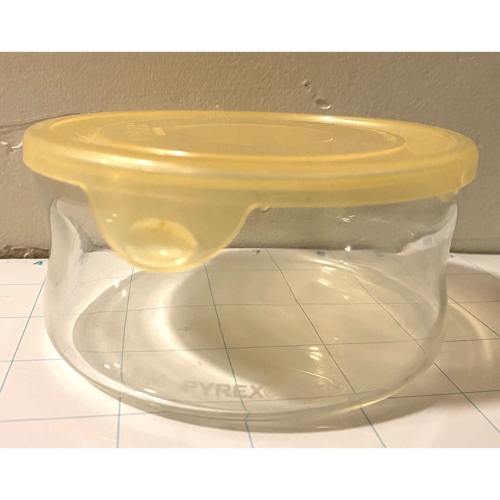 Vintage Pyrex / IWAKI Glass Japan 4" Storage Container w/Lid